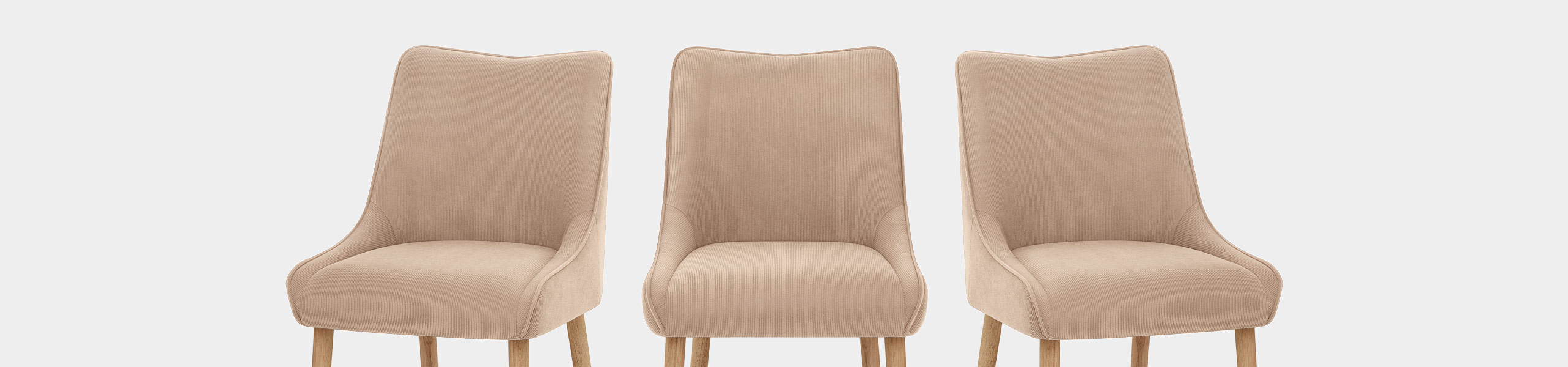 Isabella Oak Dining Chair Beige Fabric Video Banner