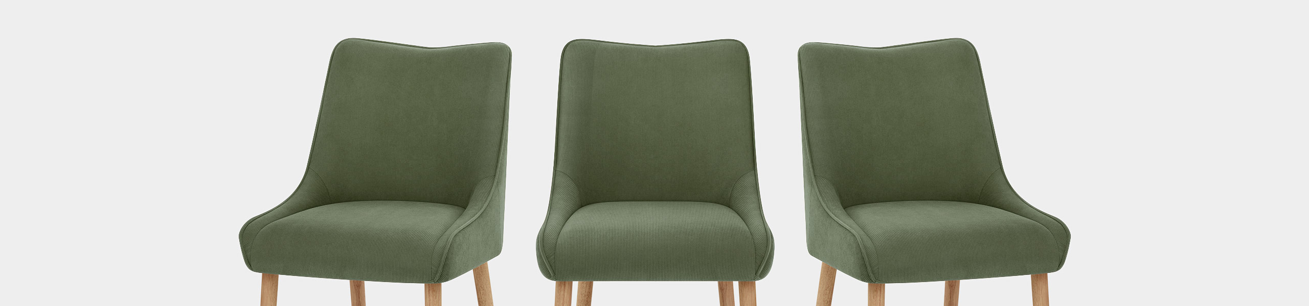 Isabella Oak Dining Chair Green Fabric Video Banner