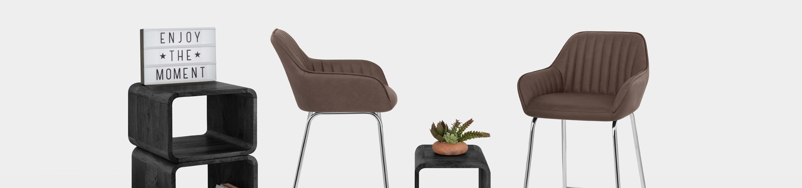 Kanto Chrome Stool Brown Video Banner