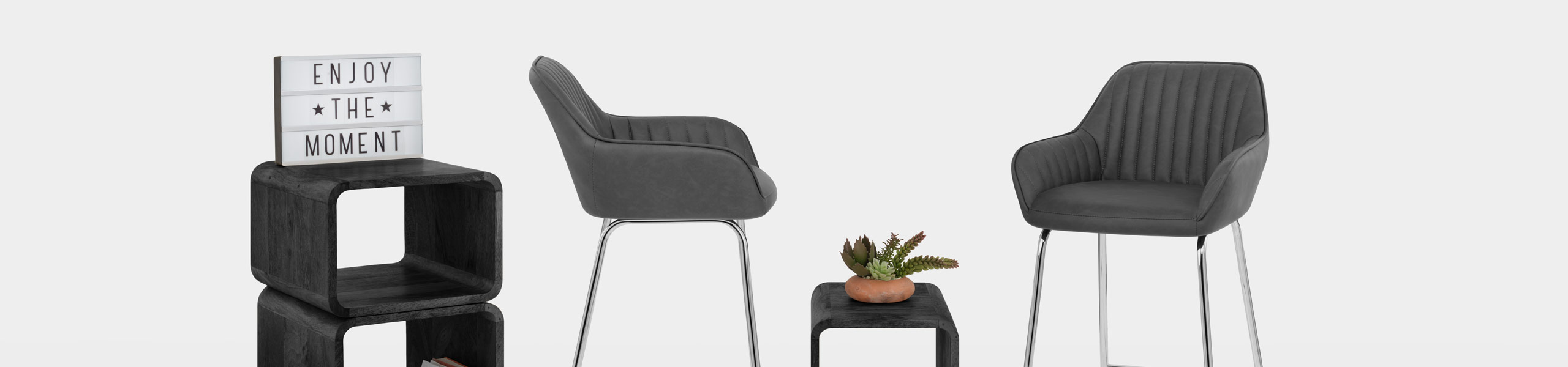 Kanto Chrome Stool Charcoal Video Banner