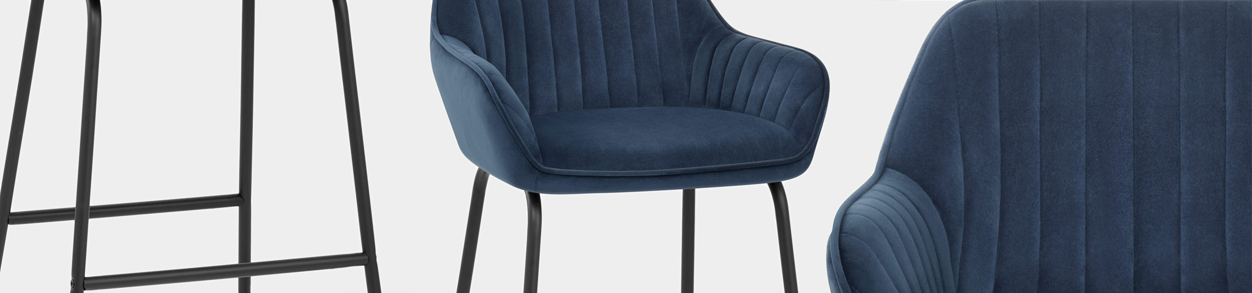Kanto Bar Stool Blue Velvet Video Banner