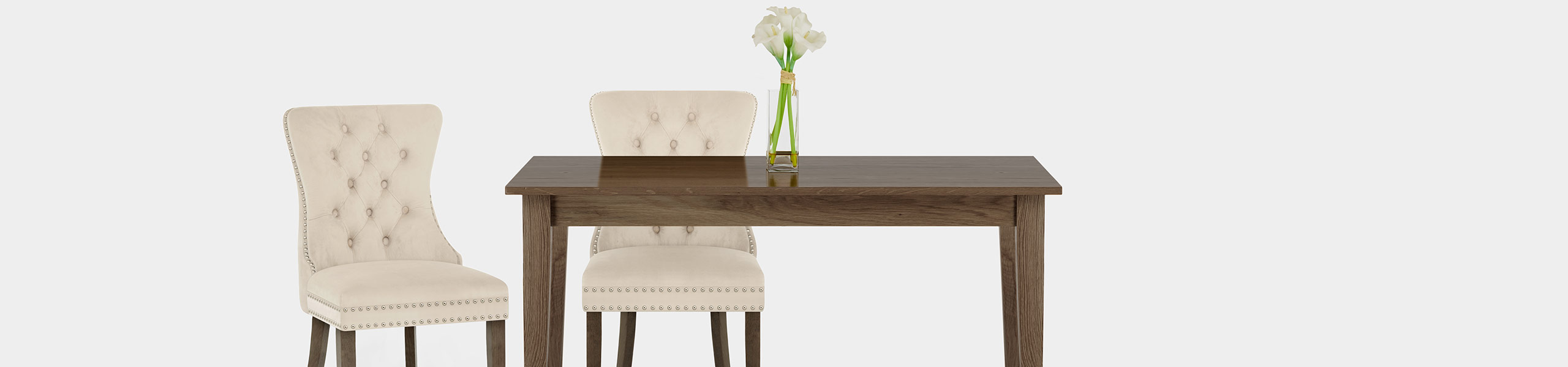 Kensington Dining Chair Beige Velvet Video Banner