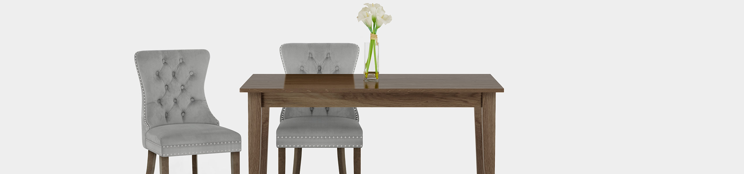 Kensington Dining Chair Grey Velvet Video Banner