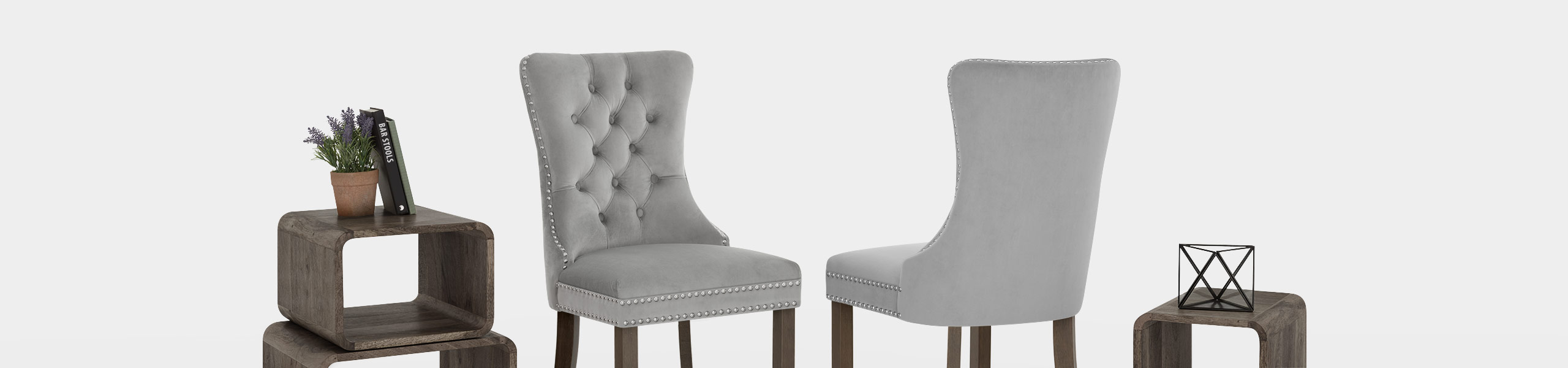 Kensington Dining Chair Grey Velvet Video Banner