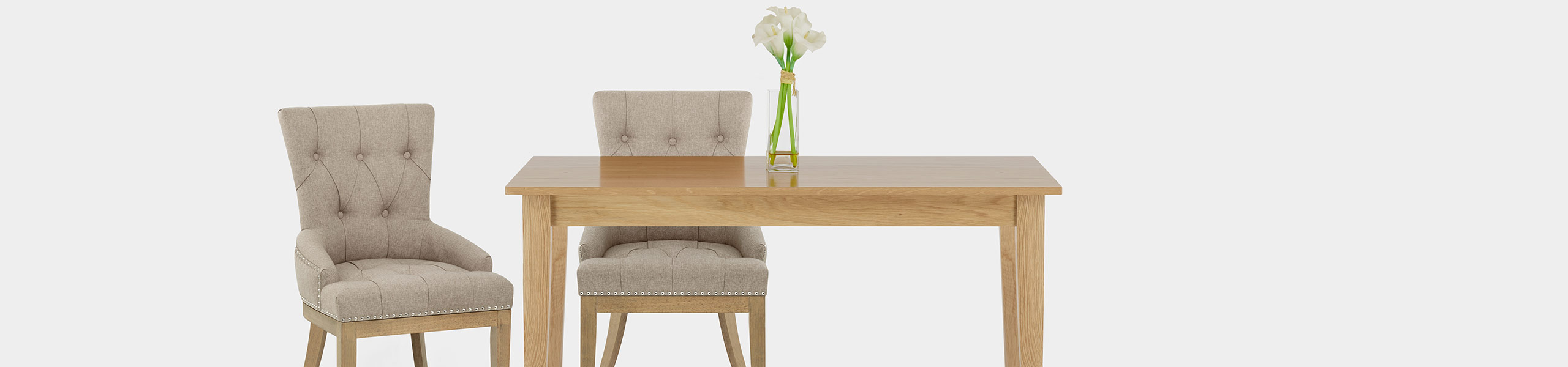 Knightsbridge Oak Chair Tweed Fabric Video Banner