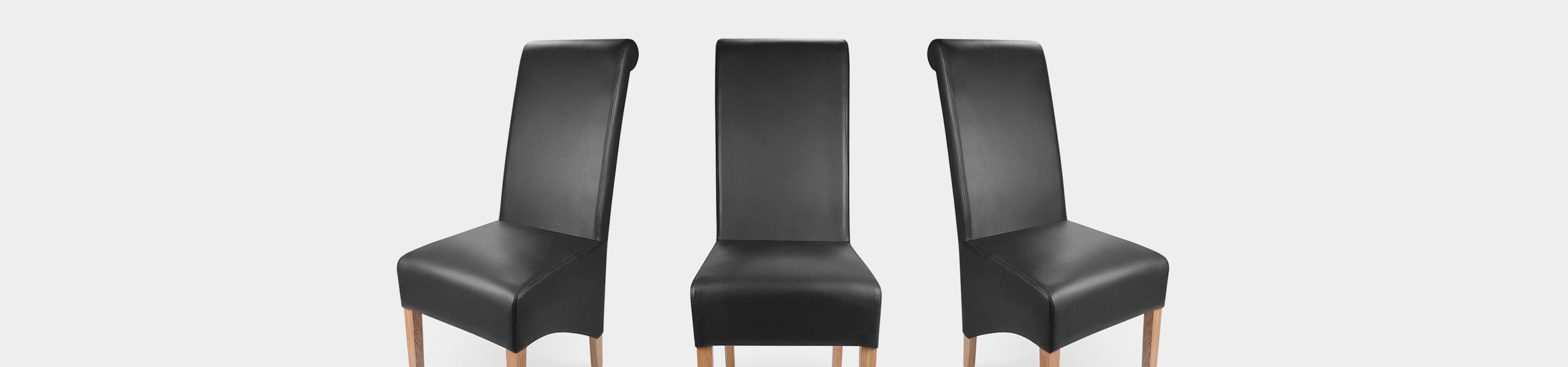 Krista Madras Leather Dining Chair Black Video Banner