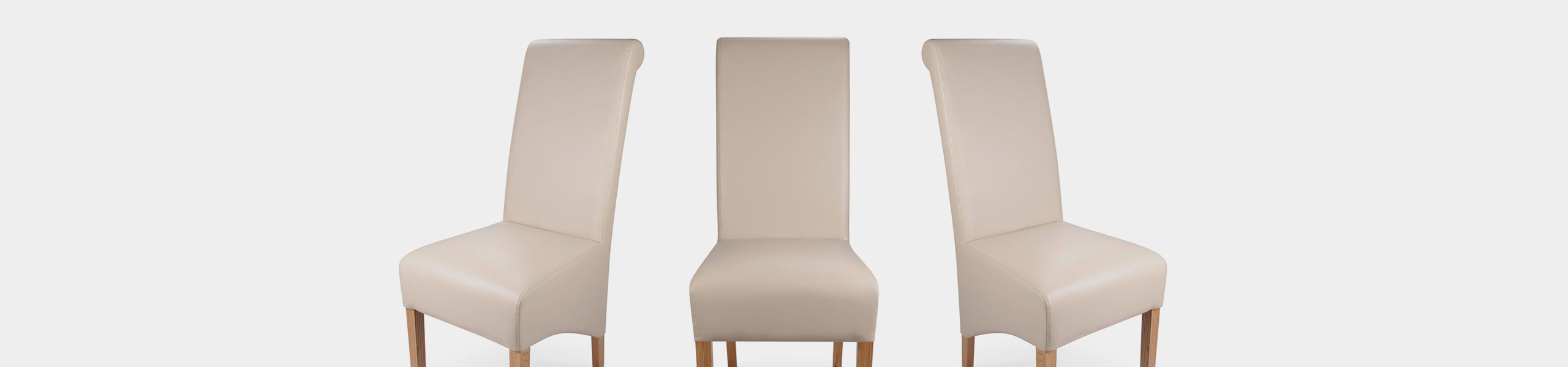 Krista Madras Leather Dining Chair Cream Video Banner