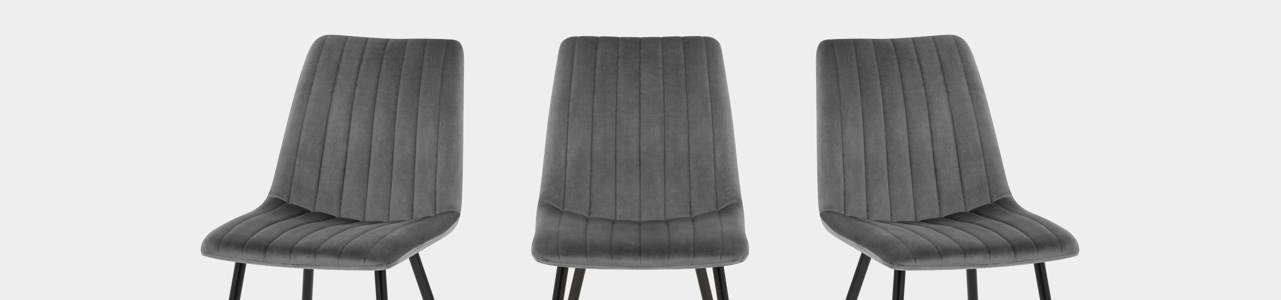 Lagos Dining Chair Grey Velvet Video Banner