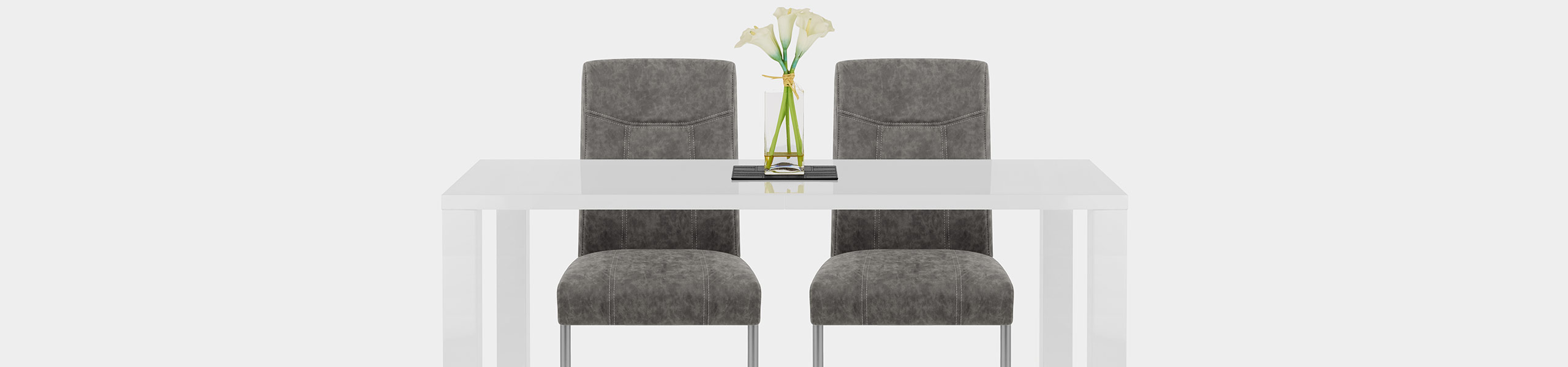 Lancaster Dining Chair Grey Leather Video Banner