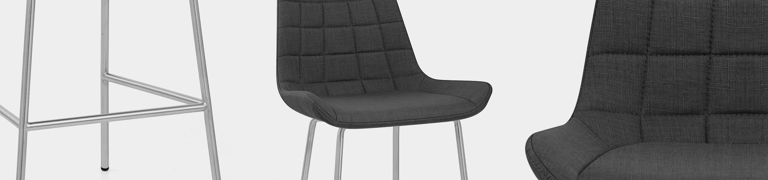 Lido Brushed Stool Charcoal Fabric Video Banner