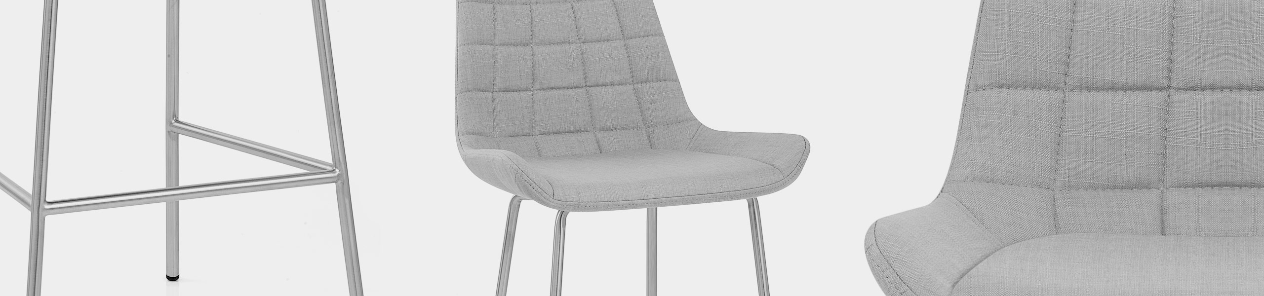 Lido Brushed Stool Light Grey Fabric Video Banner