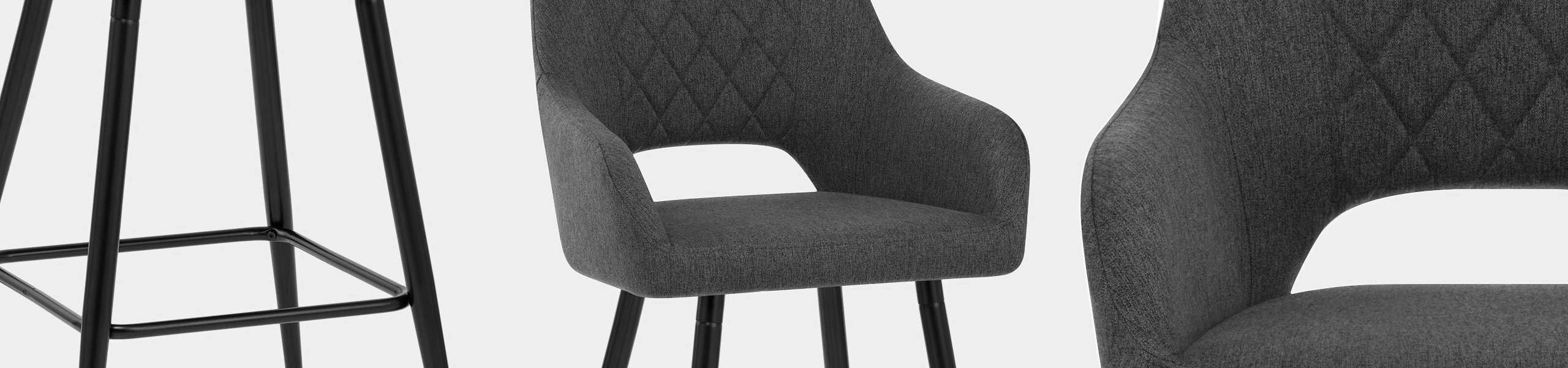 Lopez Bar Stool Charcoal Fabric Video Banner
