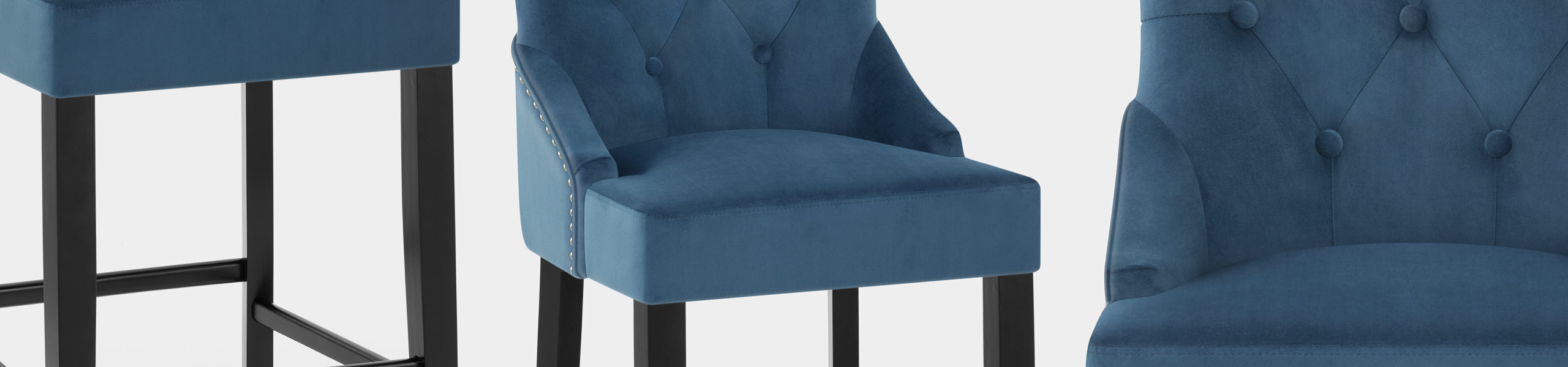 Loxley Stool Blue Velvet Video Banner