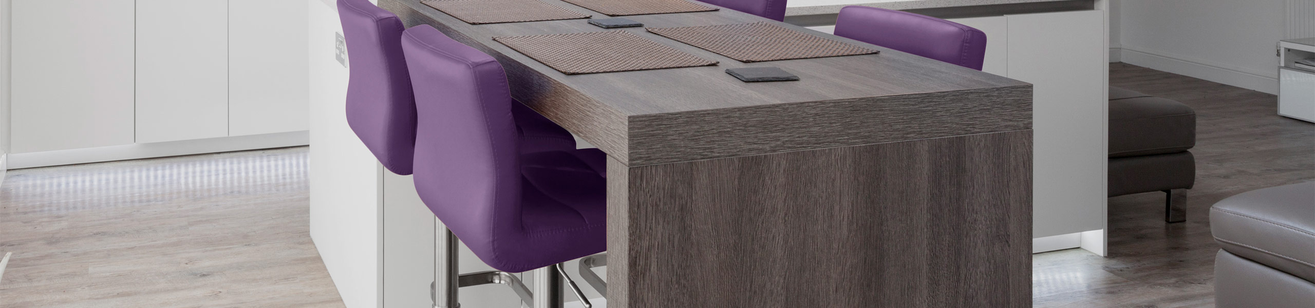 Lush Brushed Steel Bar Stool Purple Video Banner