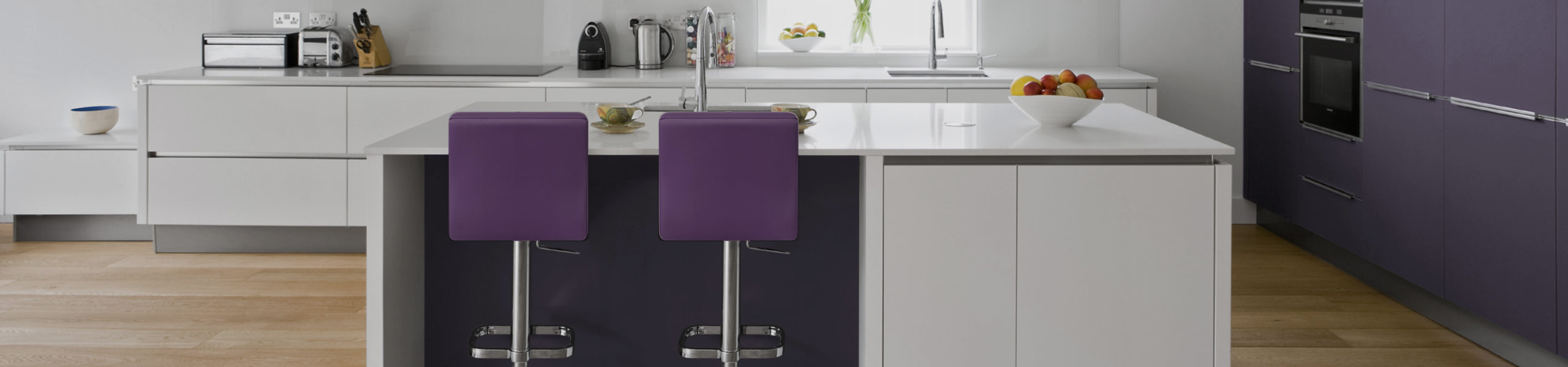 Lush Chrome Stool Purple Video Banner