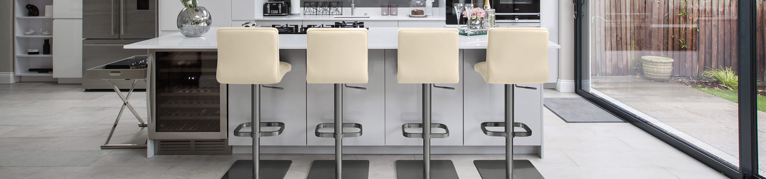 Lush Real Leather Graphite Stool Cream Video Banner