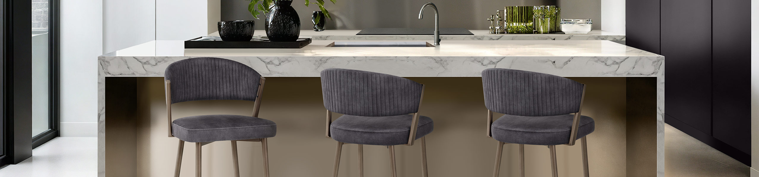 Lusso Bar Stool Black Velvet Video Banner