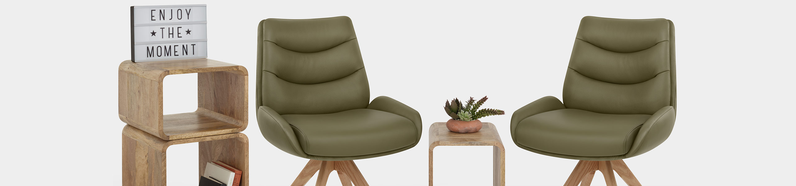Madrid Real Leather Dining Chair Green Video Banner