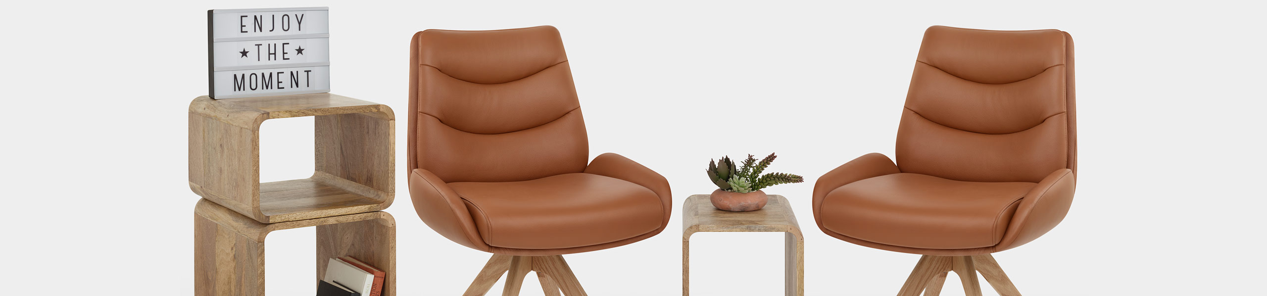 Madrid Real Leather Dining Chair Tan Video Banner