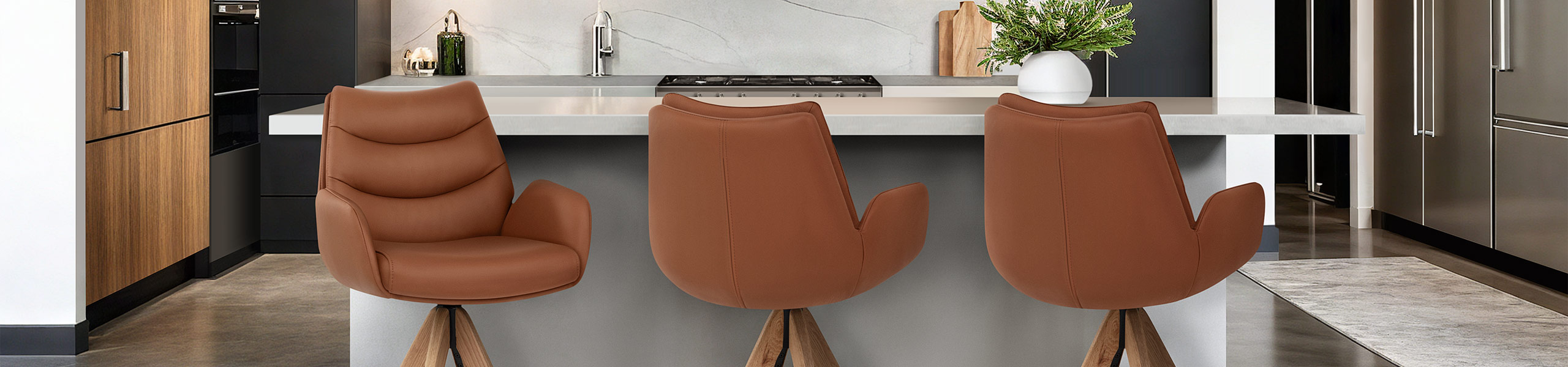 Madrid Real Leather Wooden Stool Tan Video Banner