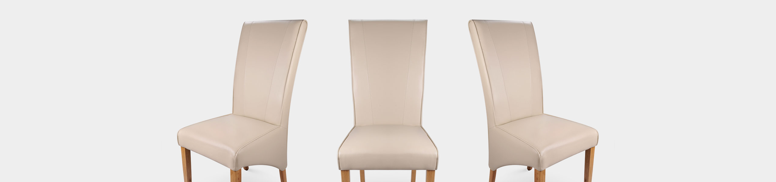 Marseille Madras Leather Dining Chair Cream Video Banner