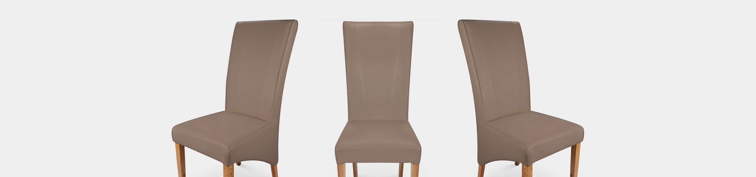 Marseille Madras Leather Dining Chair Taupe Video Banner