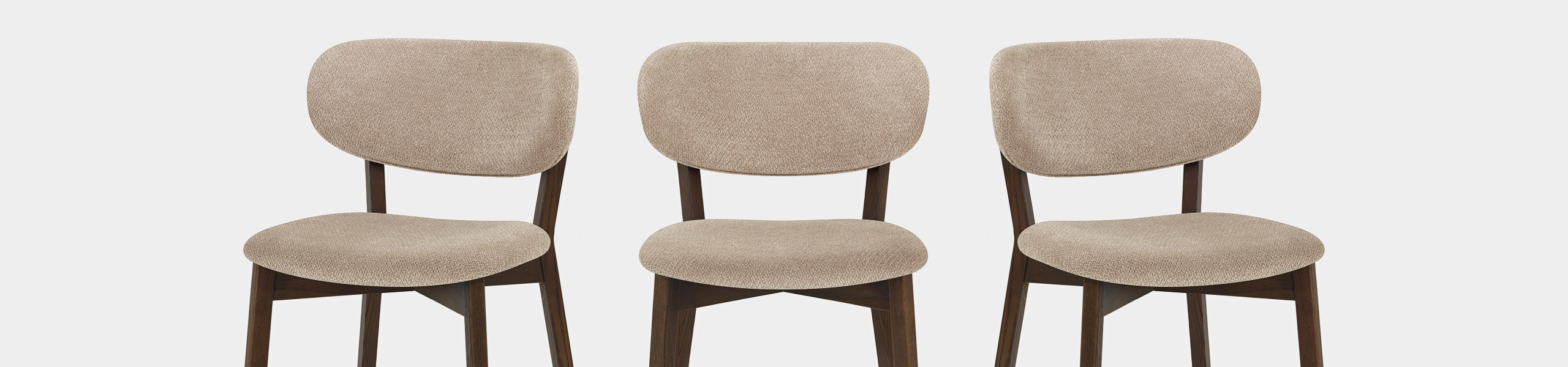 Maya Dark Oak Chair Tweed Fabric Video Banner