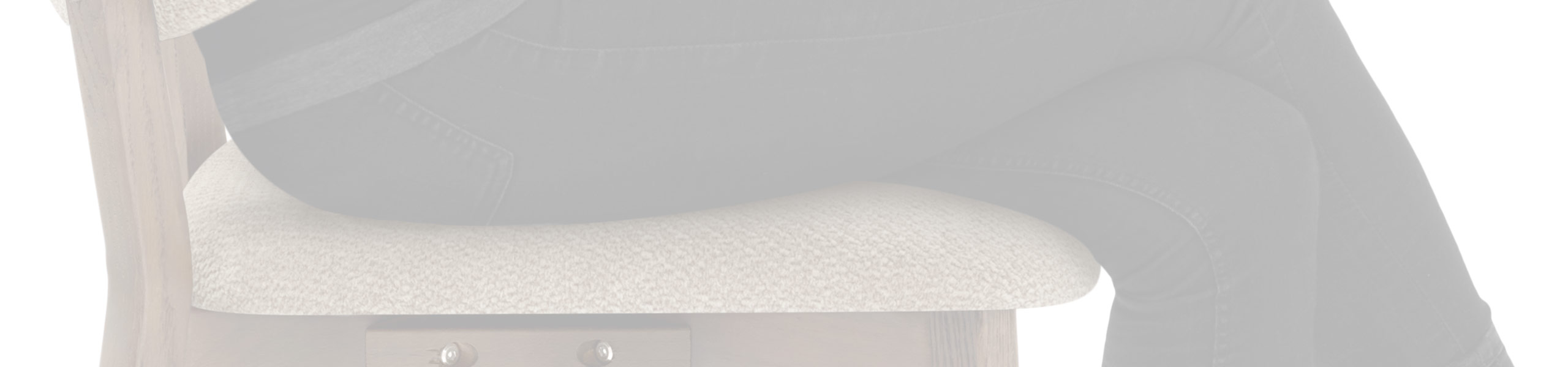 Maya Light Oak Chair Tweed Fabric Review Banner