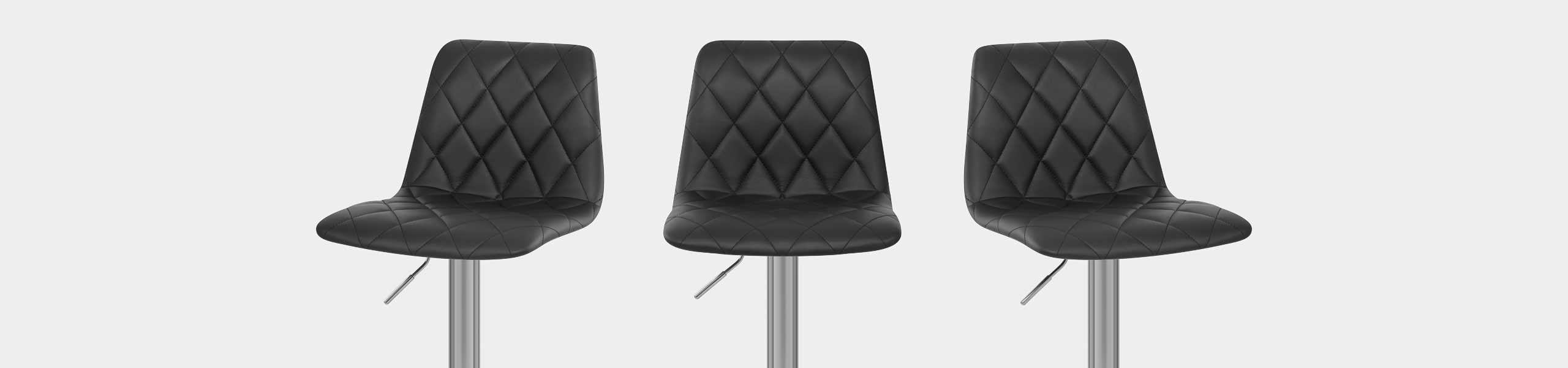 Melody Real Leather Brushed Stool Black Video Banner