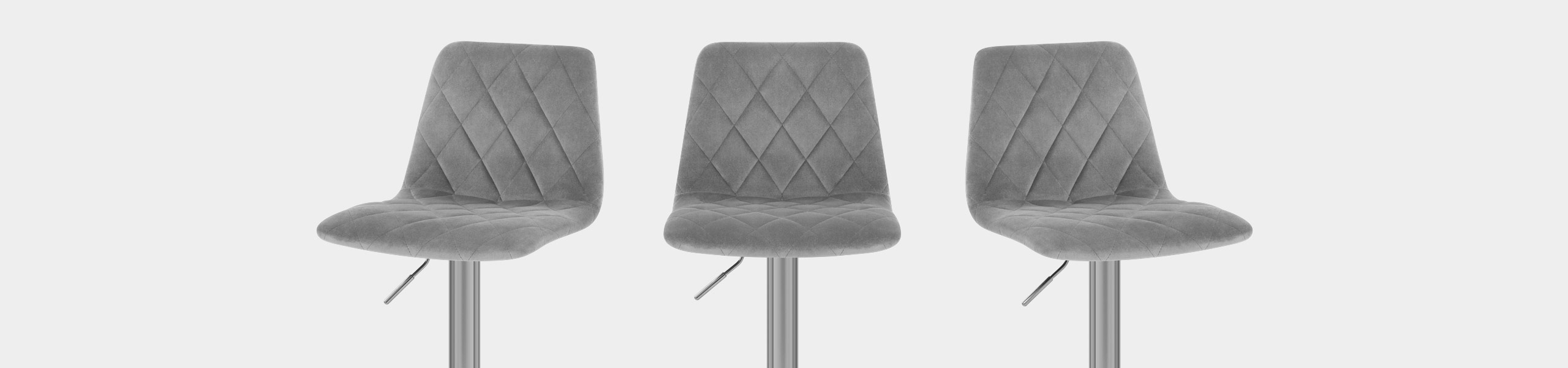 Melody Brushed Stool Grey Velvet Video Banner
