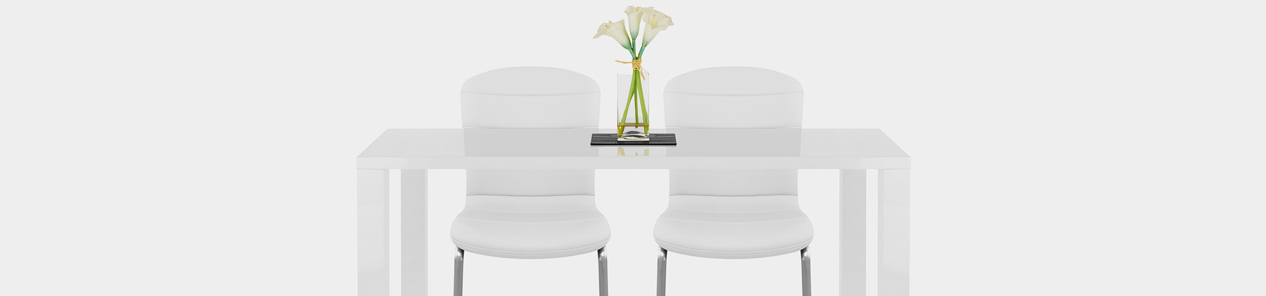 Mica Brushed Dining Chair White Video Banner