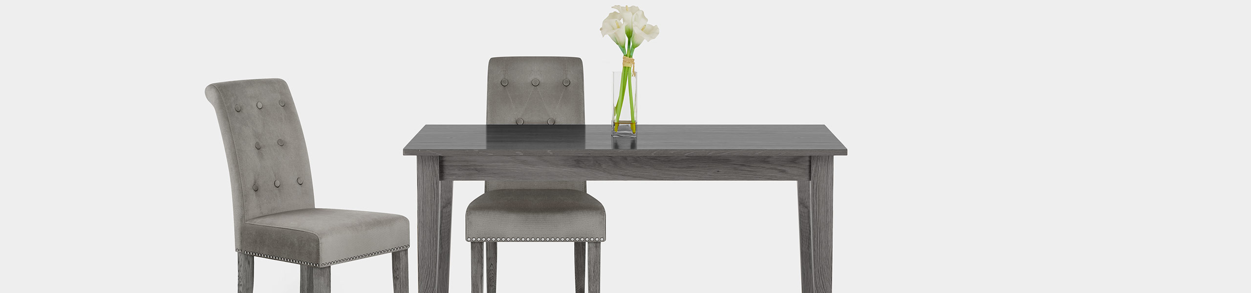 Moreton Dining Chair Grey Velvet Video Banner