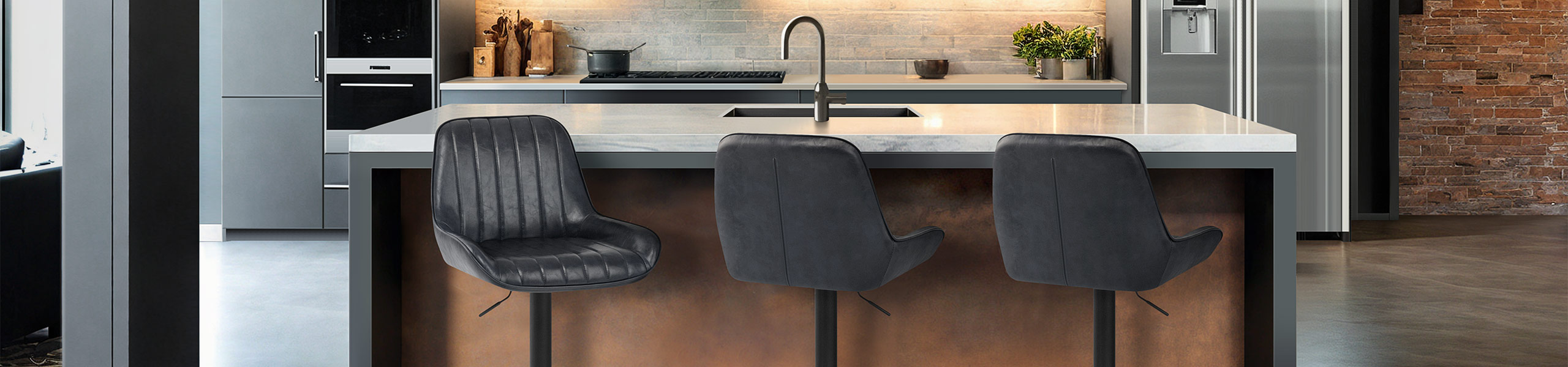 Mustang Gas Lift Bar Stool Antique Slate Video Banner
