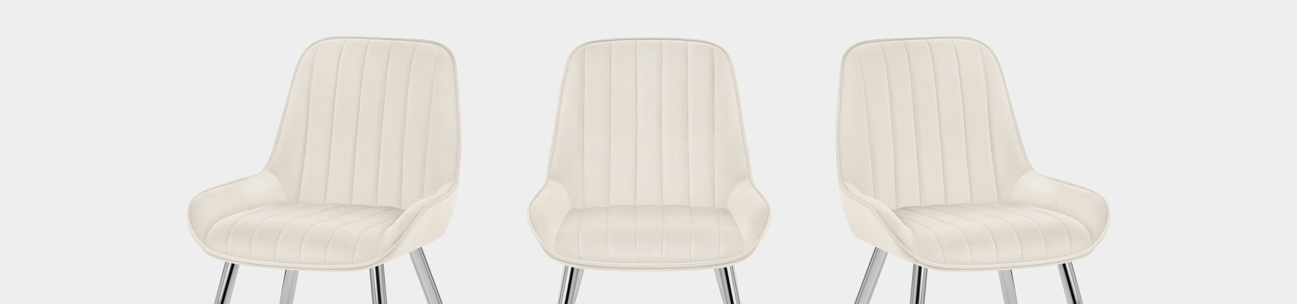 Mustang Chrome Chair Cream Velvet Video Banner