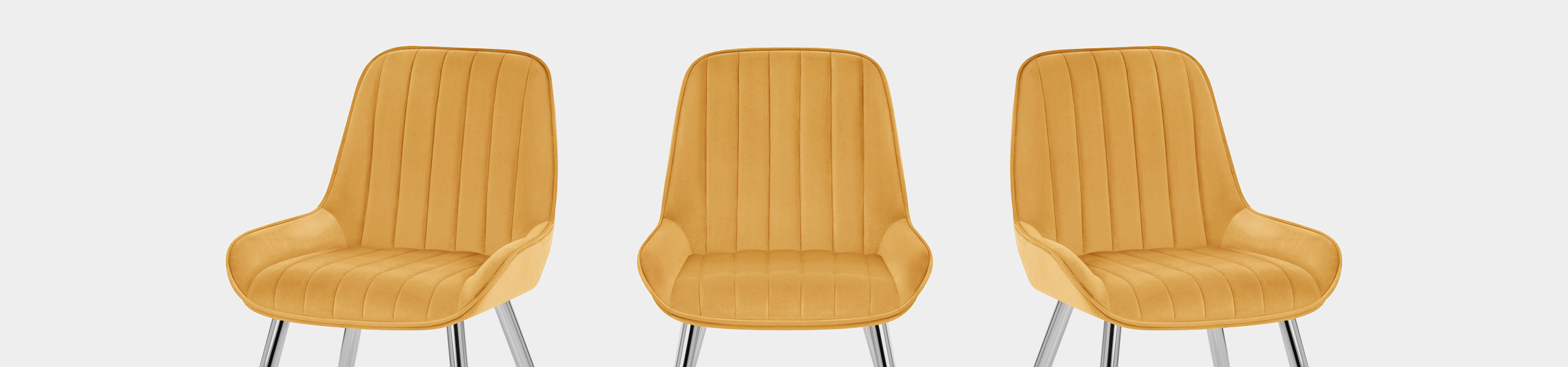 Mustang Chrome Chair Mustard Velvet Video Banner