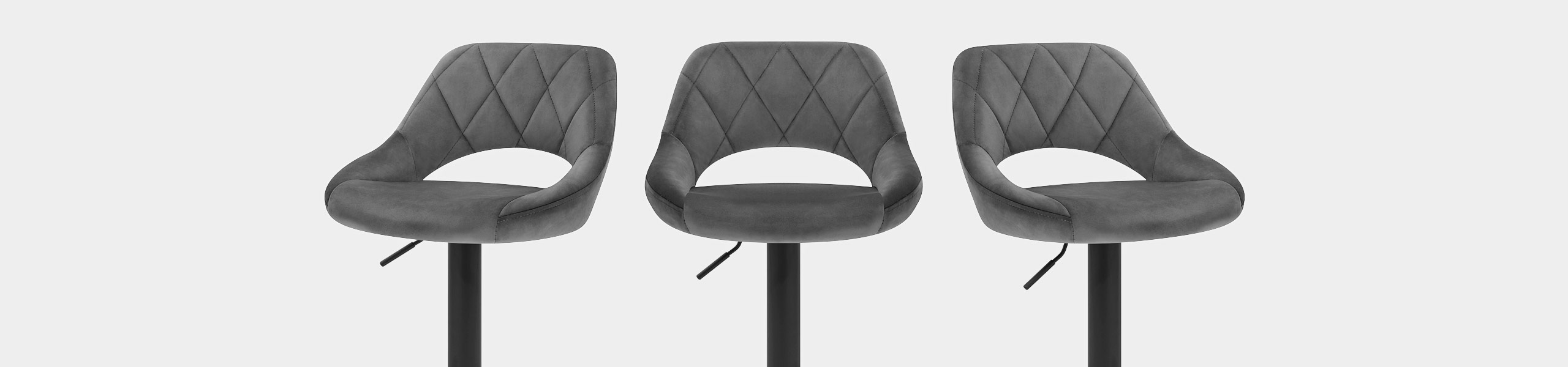 Nadia Bar Stool Charcoal Velvet Video Banner