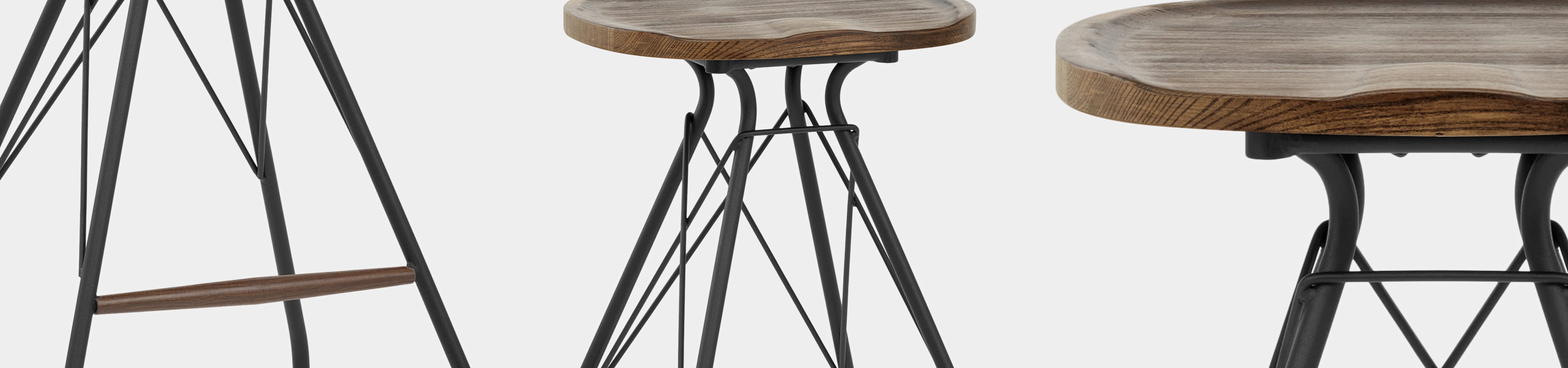 Nest Industrial Stool Dark Wood Video Banner
