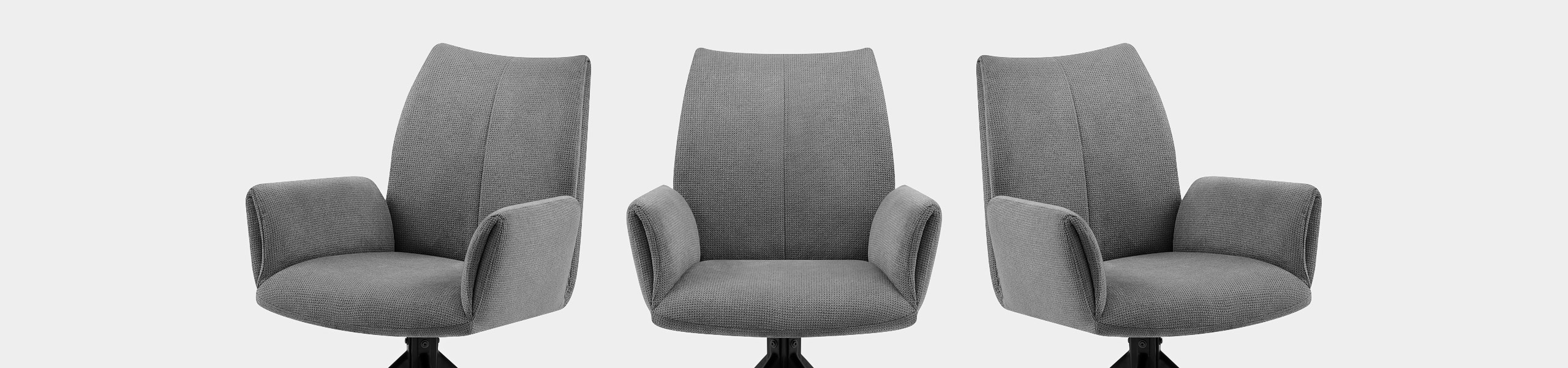 Neve Arm Chair Grey Fabric Video Banner
