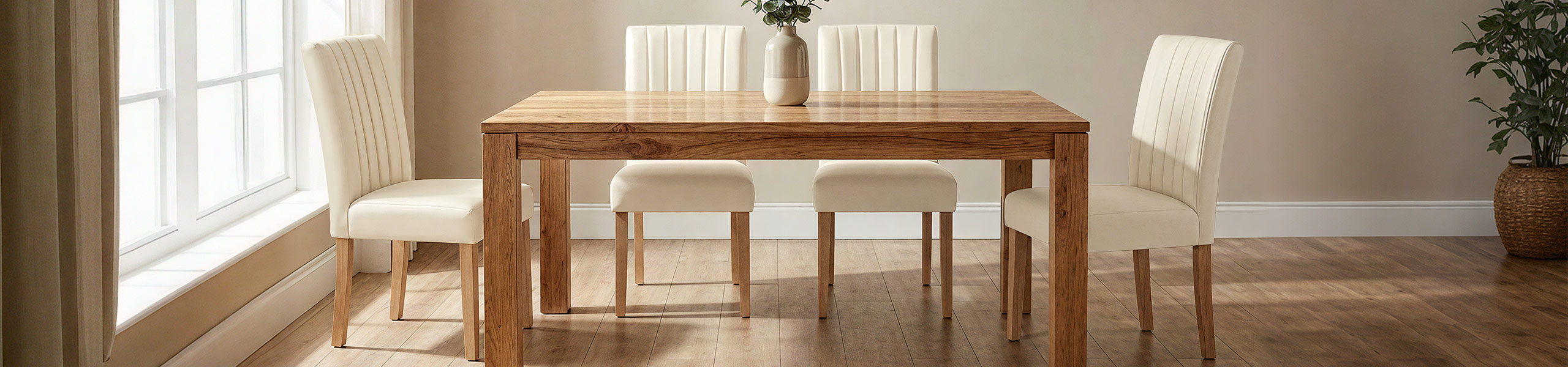 Newbury Real Leather Dining Chair Cream Video Banner