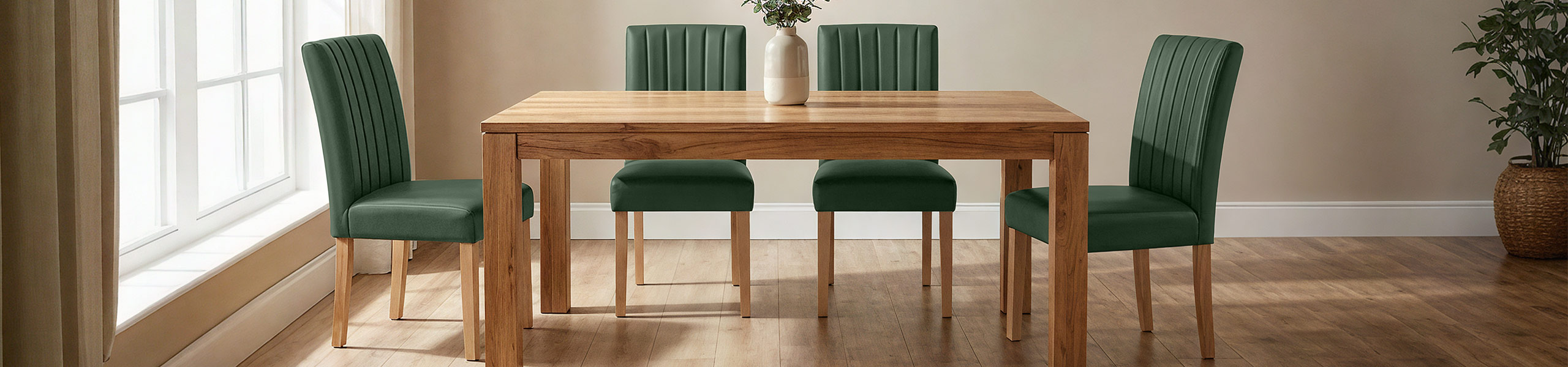 Newbury Real Leather Dining Chair Green Video Banner