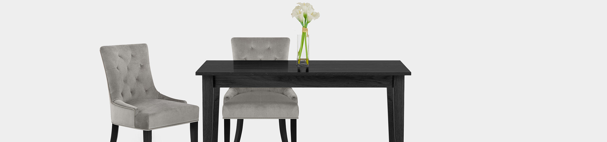 Newbury Dining Chair Grey Velvet Video Banner