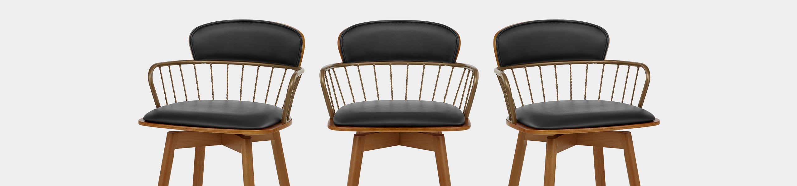 Opera Bar Stool Walnut & Black Video Banner