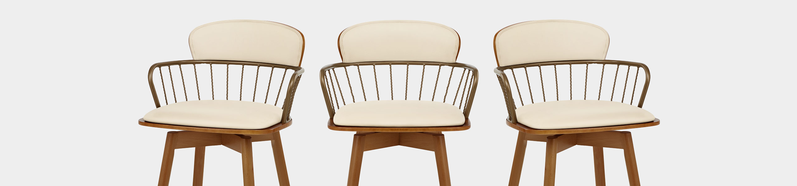 Opera Bar Stool Walnut & Cream Video Banner