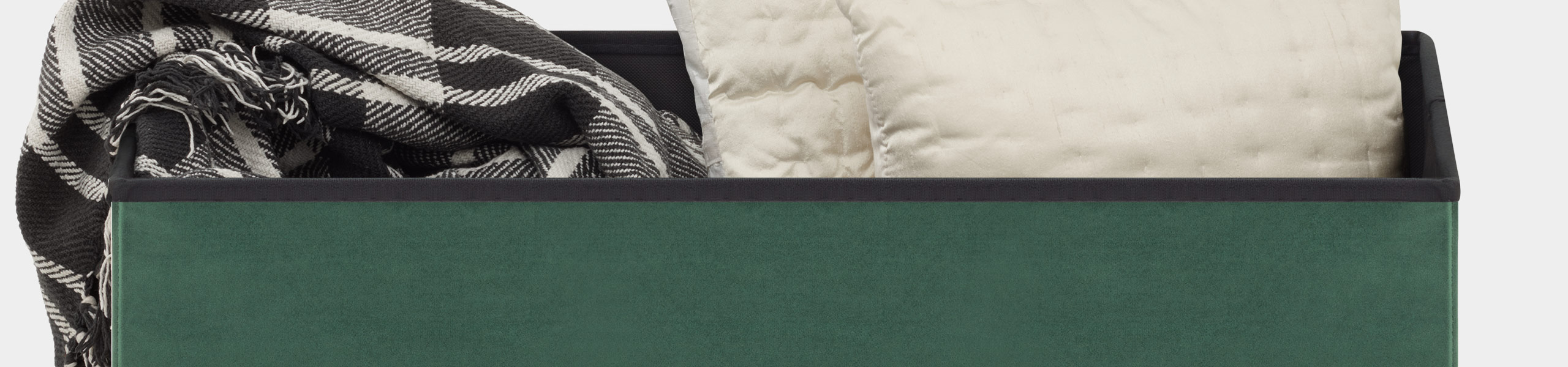 Pandora Foldable Ottoman Green Velvet Video Banner