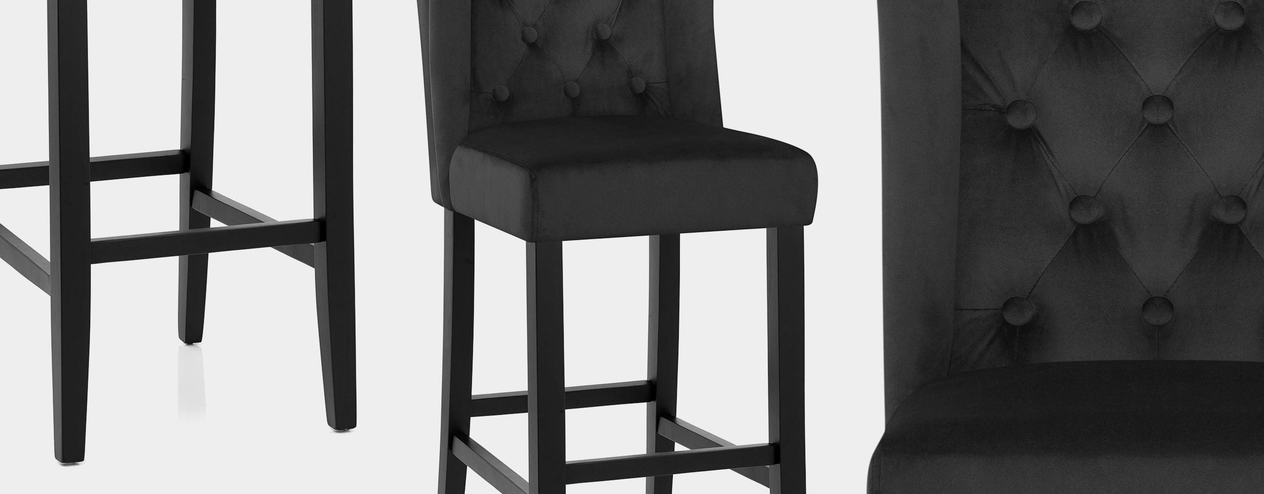 Pemberley Bar Stool Black Velvet Video Banner