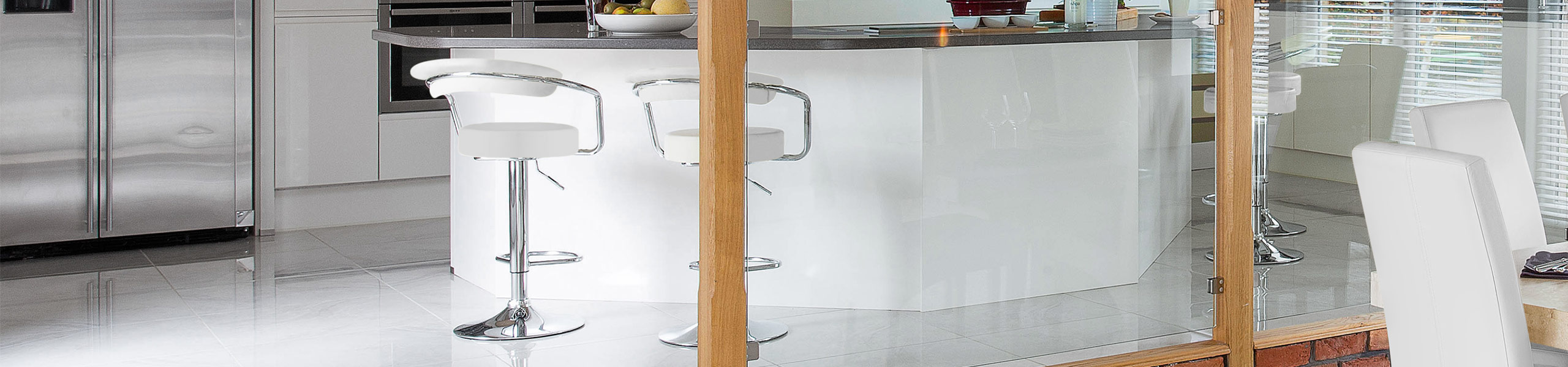 Pluto Bar Stool White Video Banner