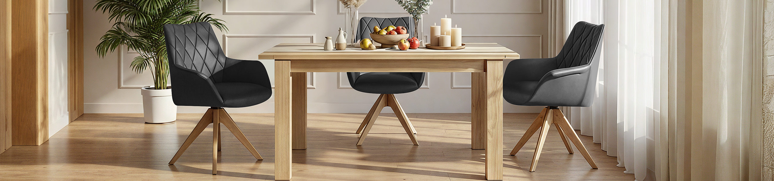 Portobello Oak Chair Black Real Leather Video Banner