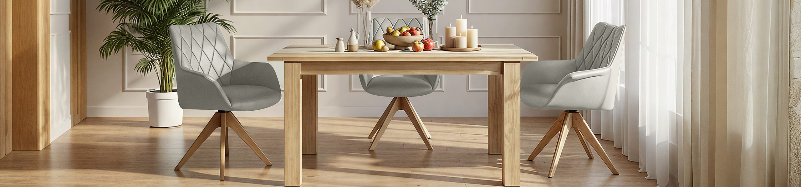 Portobello Oak Chair Grey Real Leather Video Banner