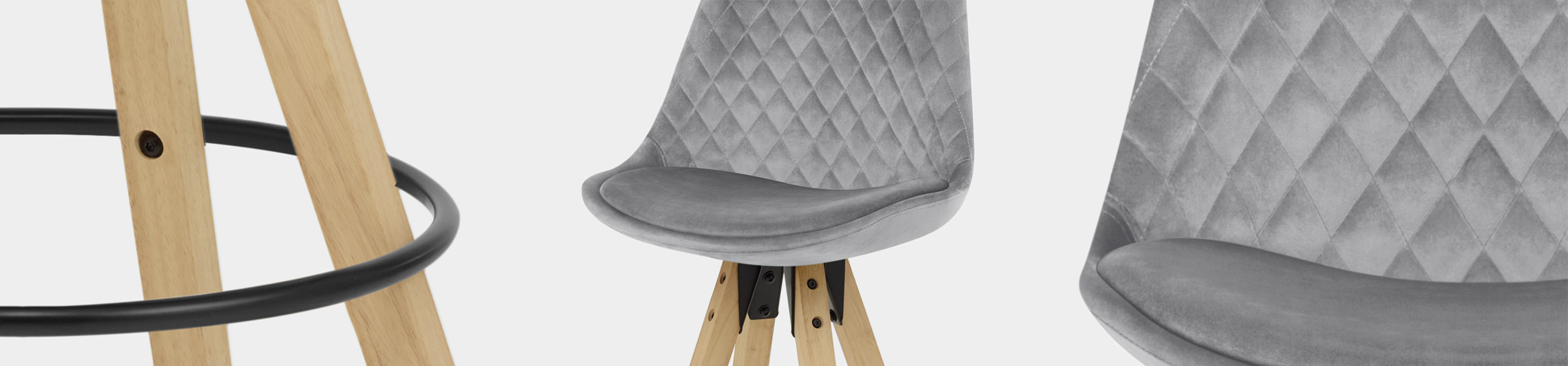 Prism Bar Stool Grey Velvet Video Banner