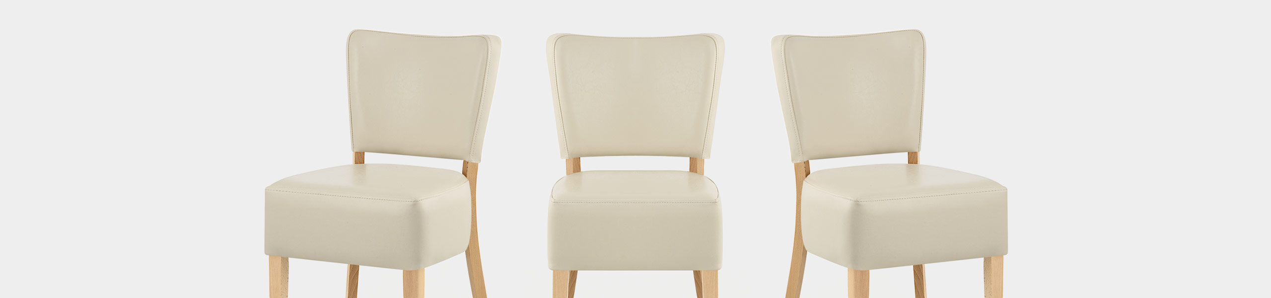 Ramsay Oak Dining Chair Cream Leather Video Banner